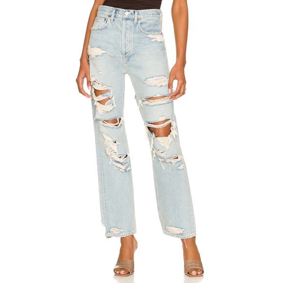 AGOLDE 90's Mid Rise Loose Fit Jeans in Unhinged NWT - Picture 11 of 12